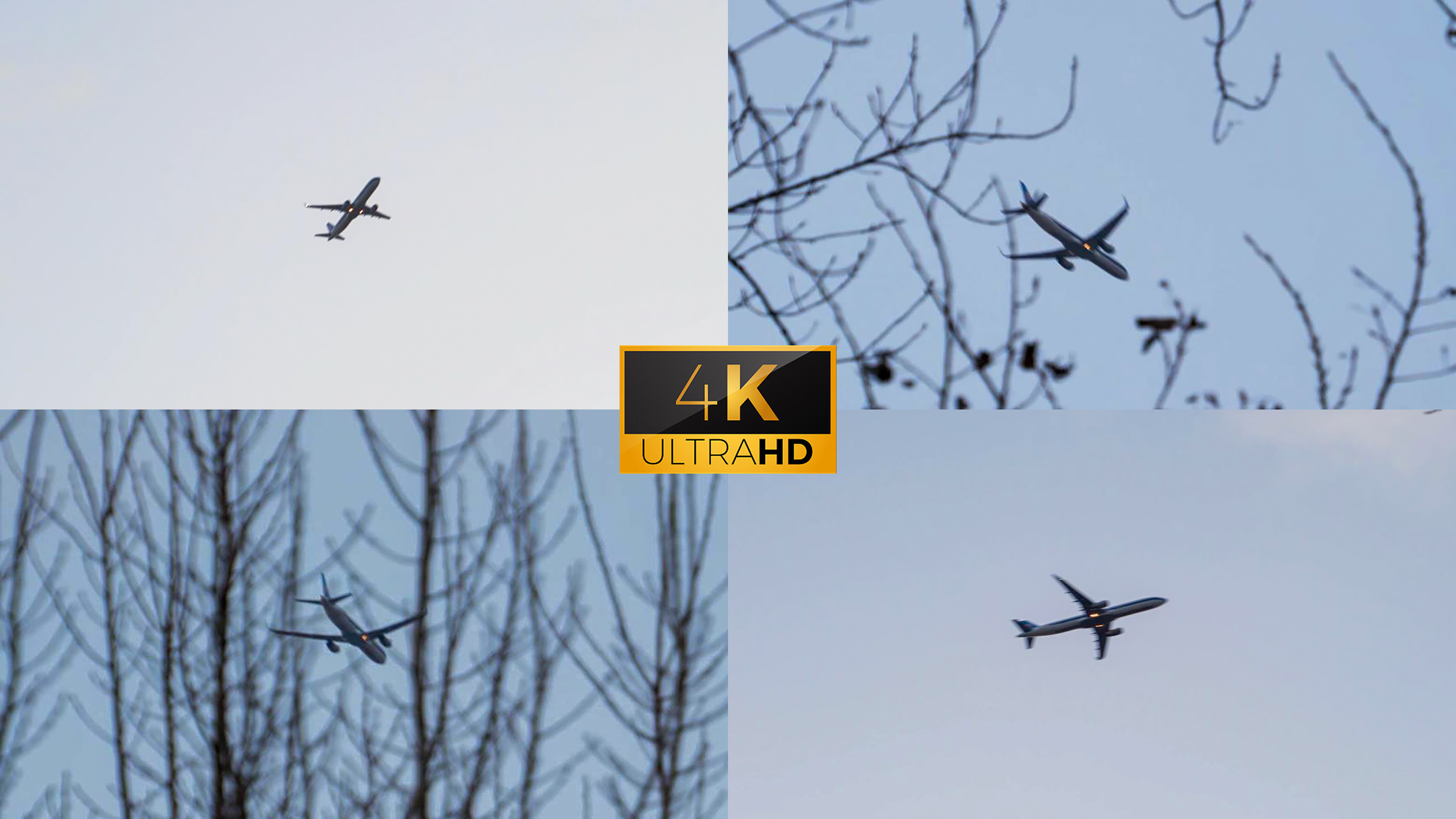 【合集】4K天空中飞过的飞机航班