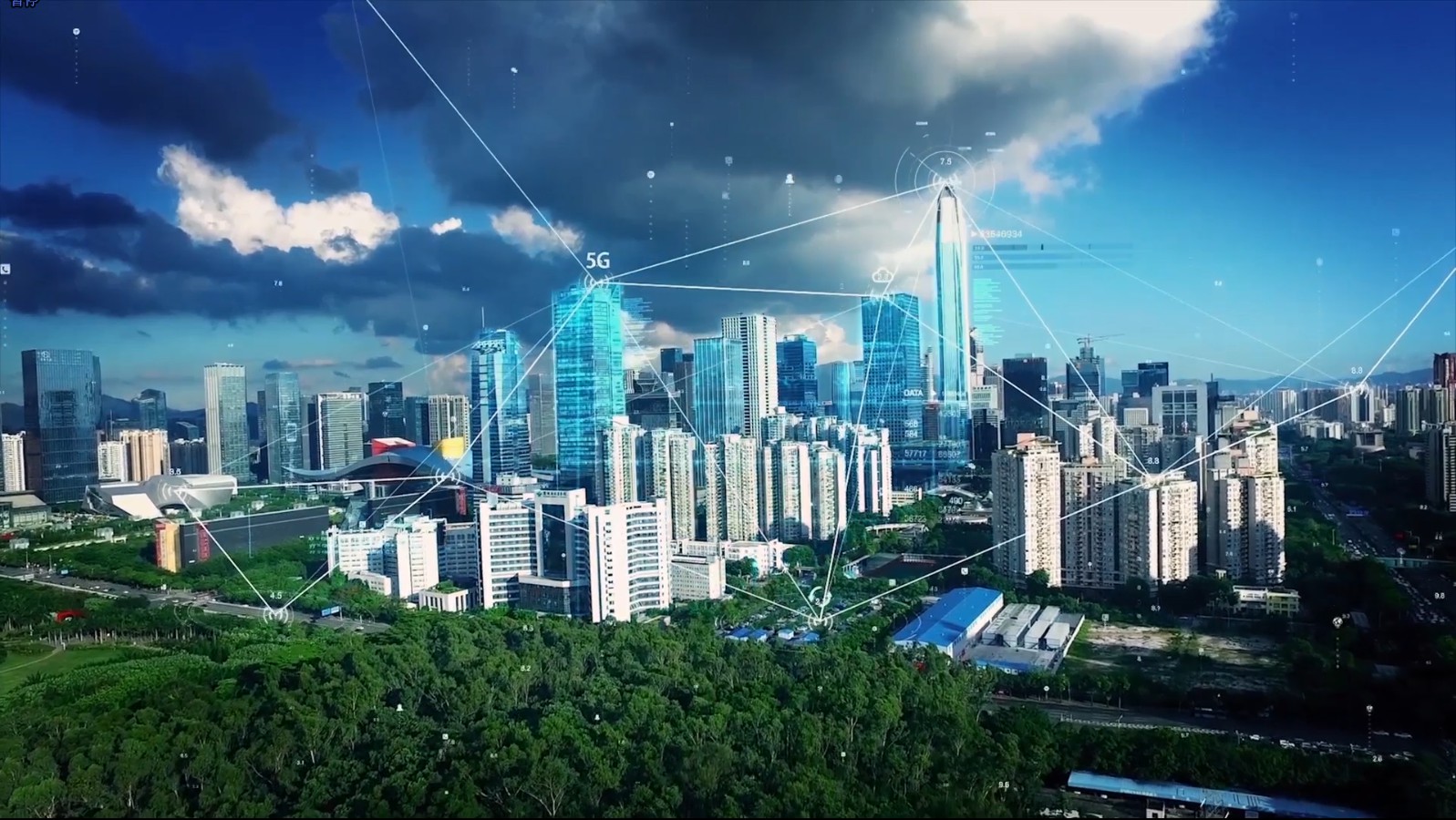 粒子光线城市 科技生活 智慧交通 数字化未来