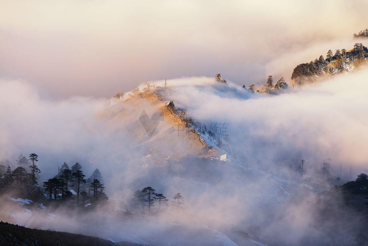 雾中避暑：探索山脉间的自然景观